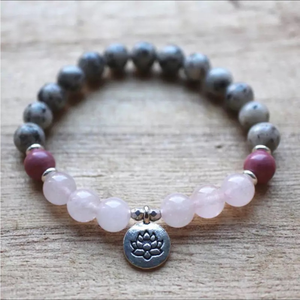 Lotus gemstone bracelet